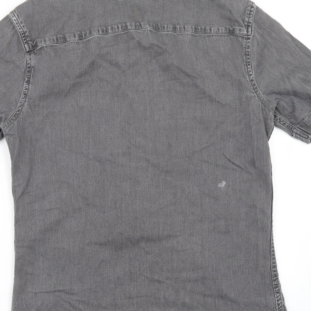 Topman Mens Gold Button-Up Size S