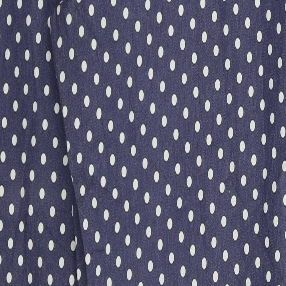 miko Womens Blue Polka Dot Trousers Size 32 in L26 in