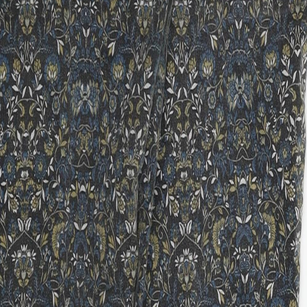 Camaieu Womens Grey Floral Jegging Trousers Size 10 L30 in