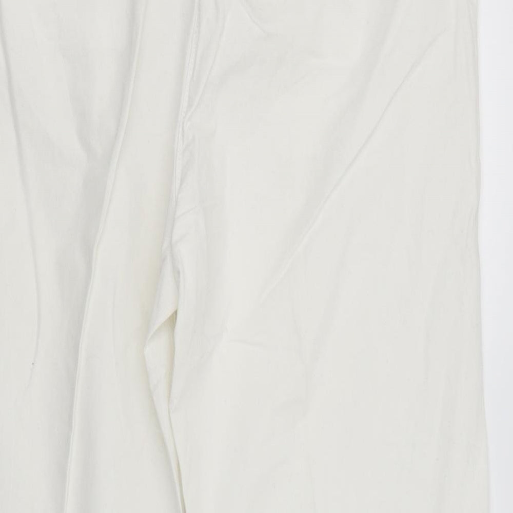 LABEL BE Womens White Trousers Size 12 L23 in