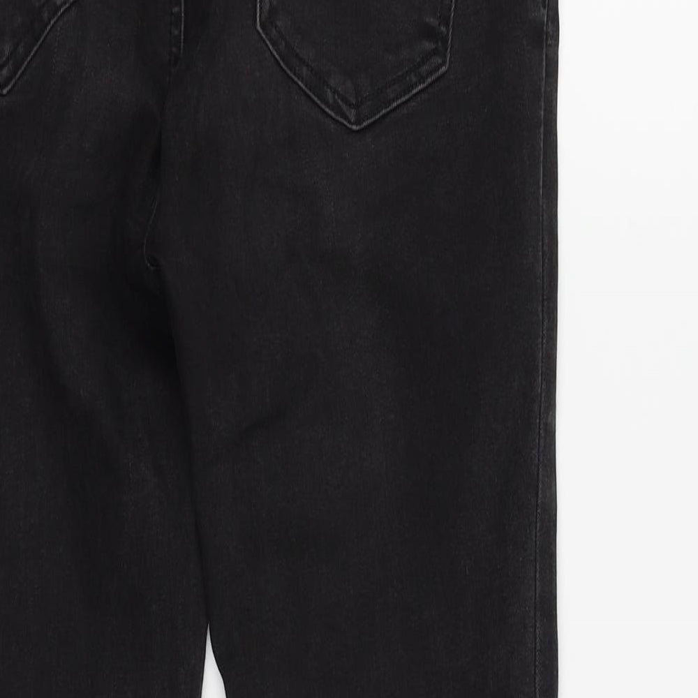 New Look Womens Black Floral Skinny Jeans Size 10 L24 in