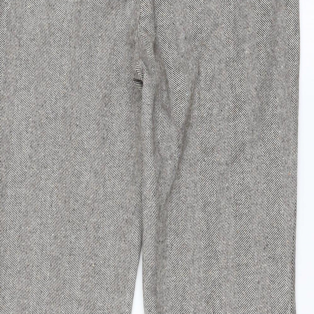AMARANTO Womens Beige Trousers Size 10 L27 in - bootcut