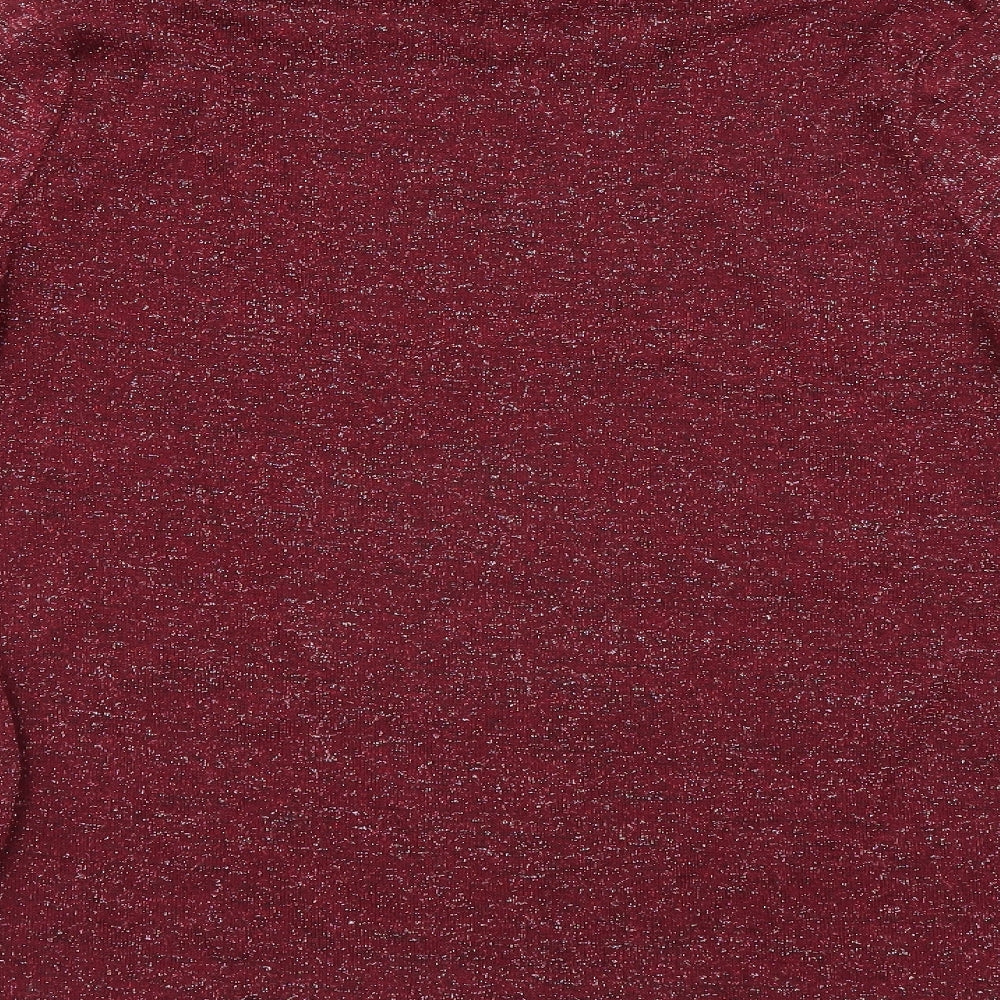 Lotties Womens Purple Pullover Jumper Size 8 - glittery