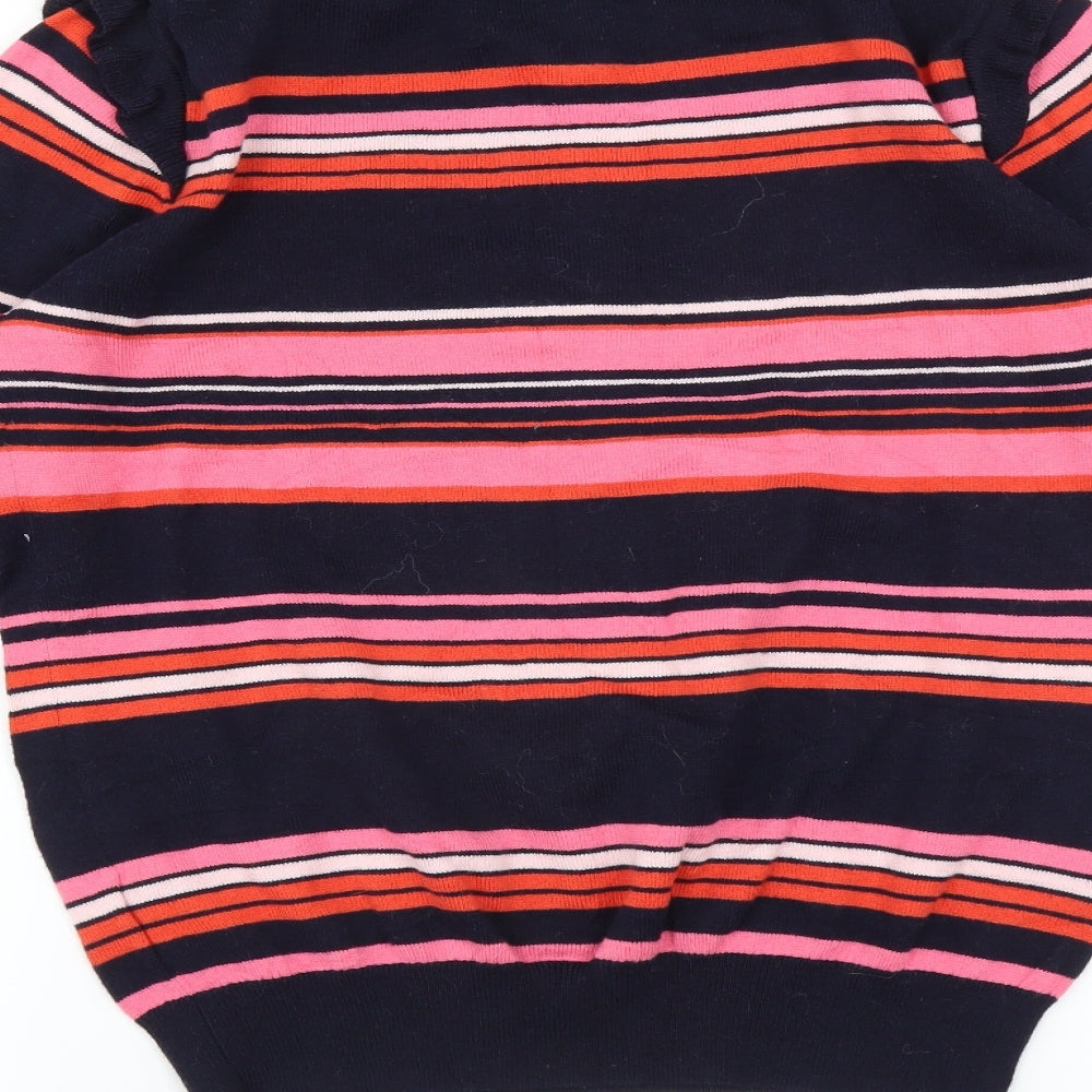 Oasis Womens Blue Striped Pullover Jumper Size S