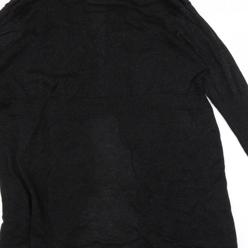 George Womens Black Cardigan Jumper Size 12 - glittery