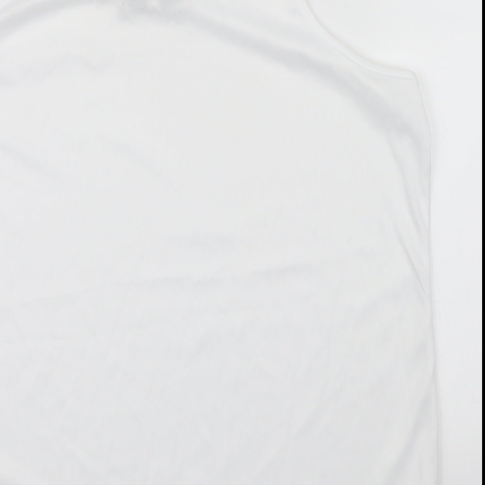 BASSINI Womens White Camisole T-Shirt Size XL