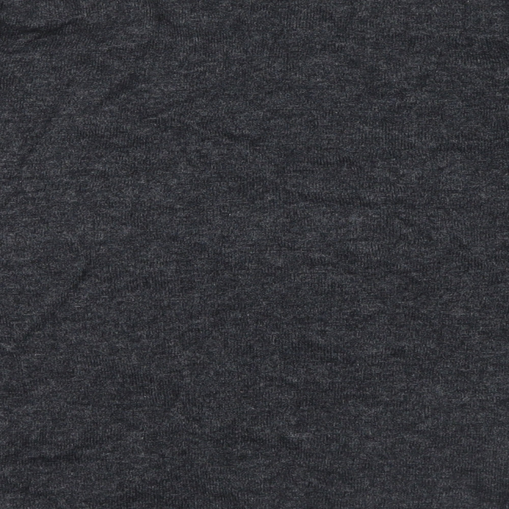 Precis Womens Grey Pullover Jumper Size S - pocket details on front
