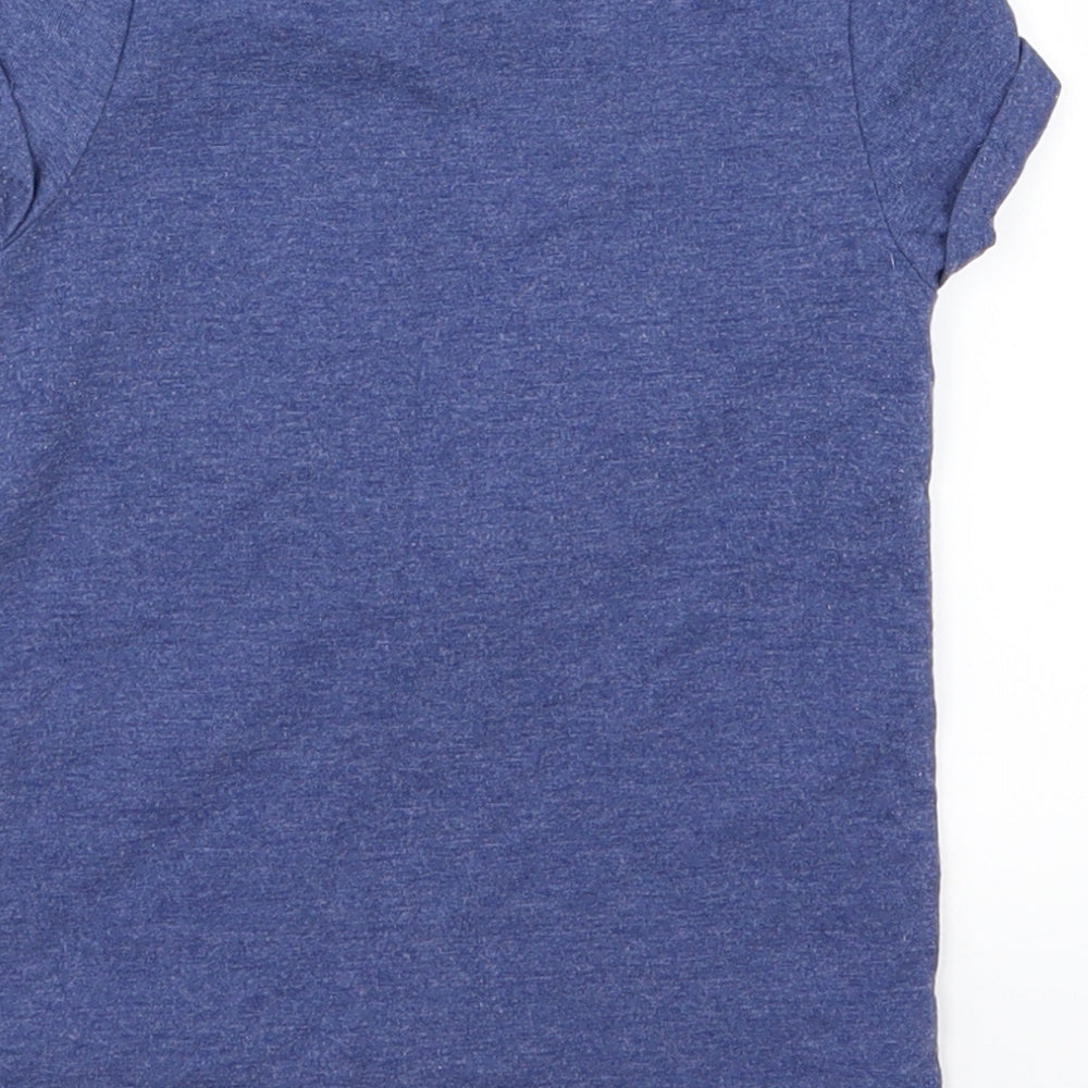 F&F Girls Blue Basic T-Shirt Size 12-18 Months - Flowers