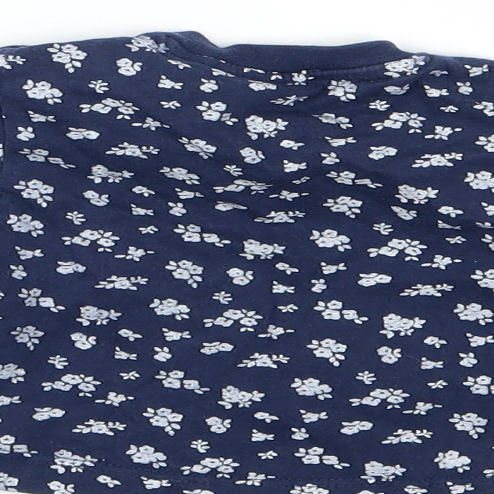 Early Days Girls Blue Floral Basic T-Shirt Size Newborn