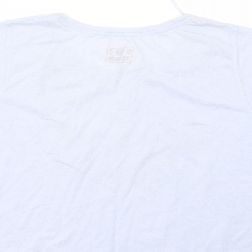 F&F Womens Blue Geometric Top Pyjama Top Size 12