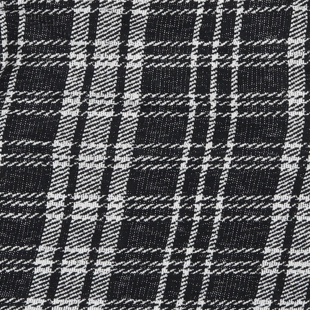Peacocks Womens Black Check Knit Pullover Jumper Size 16