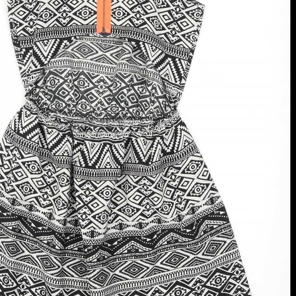 Atmosphere Womens Grey Geometric Skater Dress Size 8