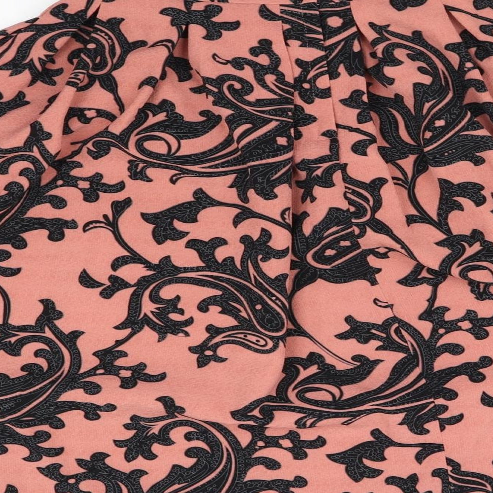 H&M Womens Pink Geometric A-Line Skirt Size 10