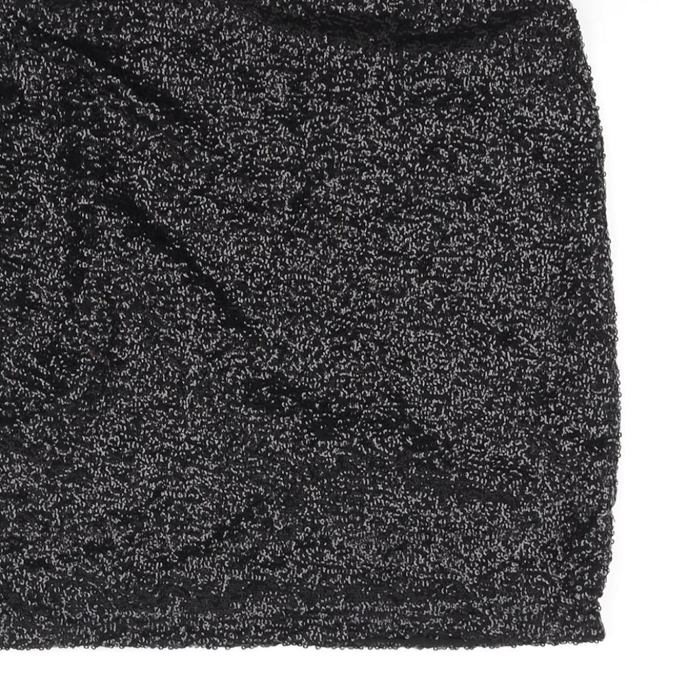 Divided Womens Black A-Line Skirt Size 8