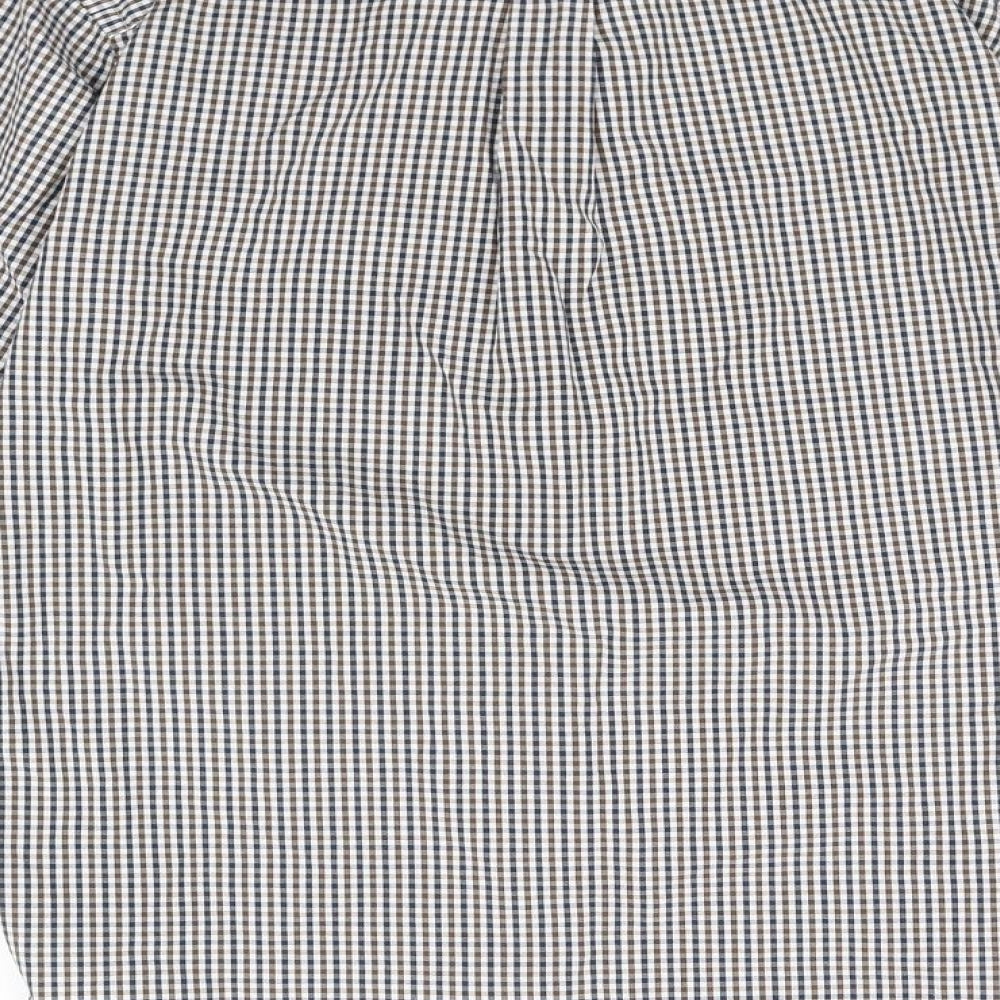 NEXT Mens White Striped Button-Up Size M