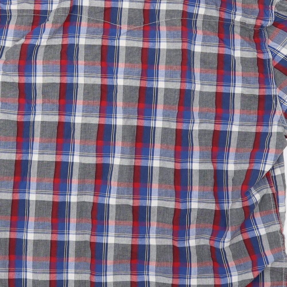 Lee Mens Multicoloured Striped Woven Button-Up Size L