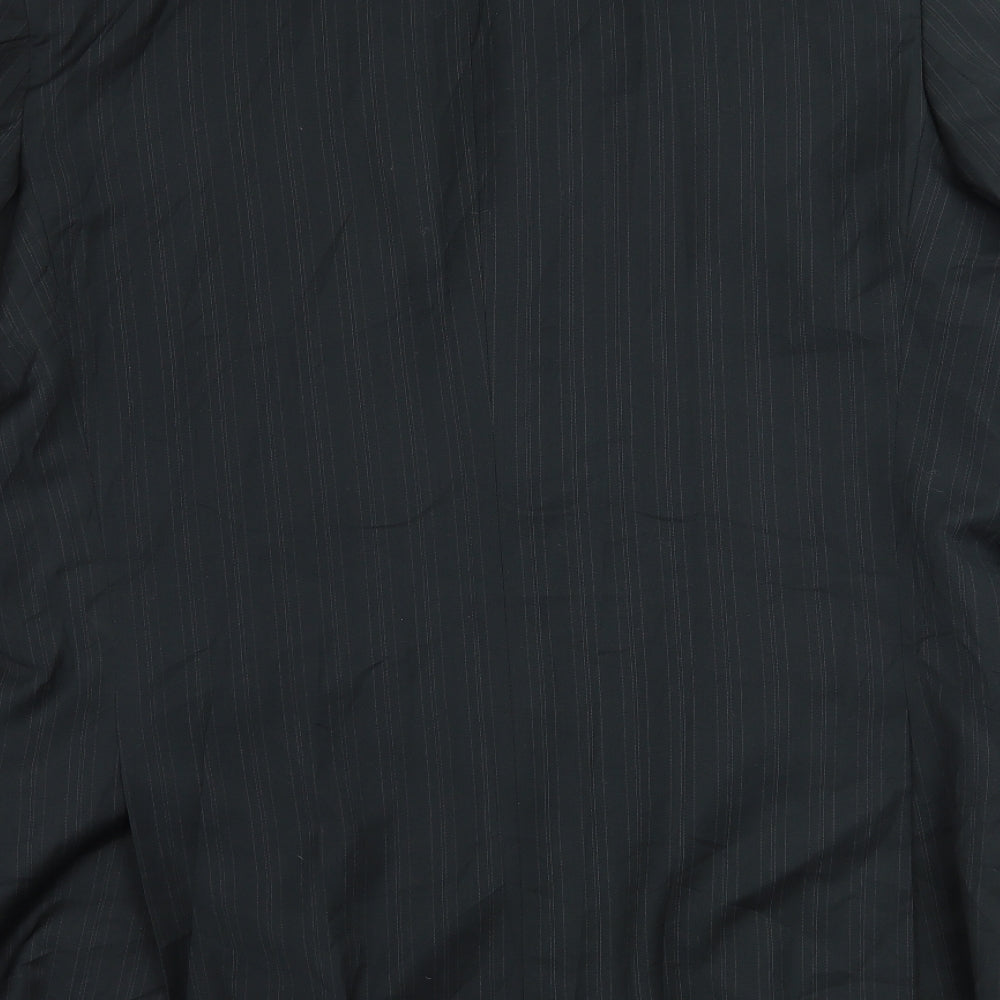 George Mens Black Striped Jacket Suit Jacket Size L