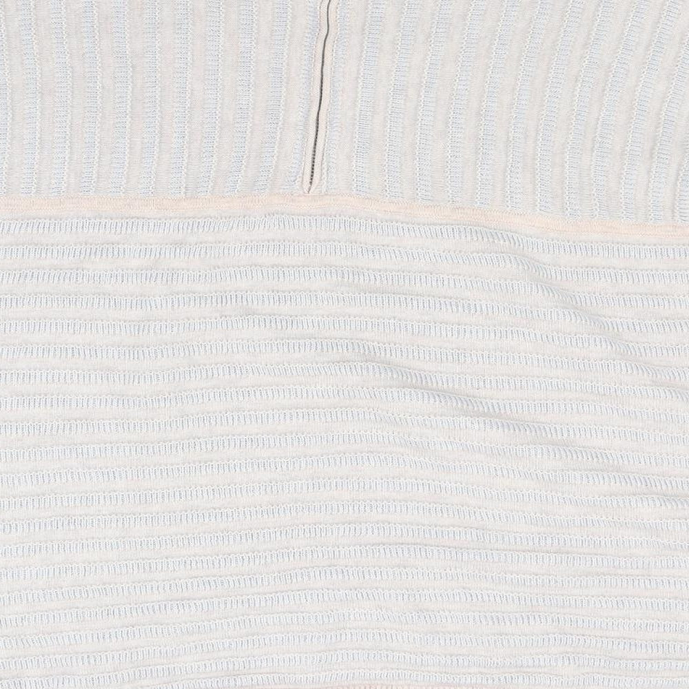 Wrap Womens Beige Striped Knit Pullover Jumper Size 12