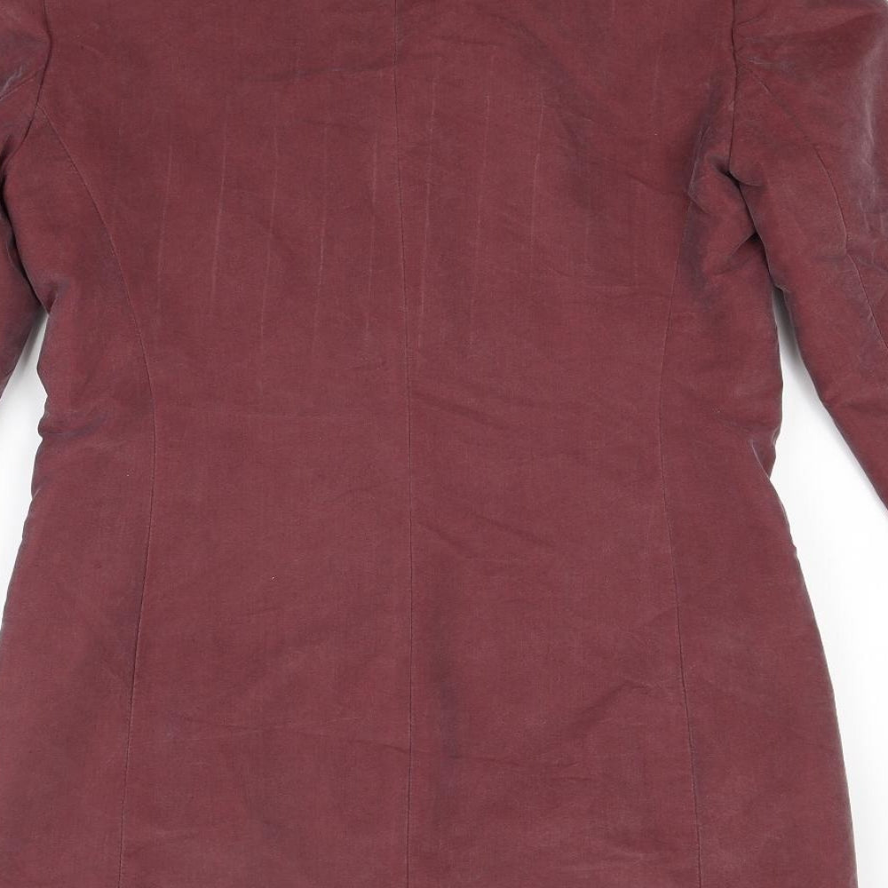 Etam Womens Red Overcoat Coat Size 12