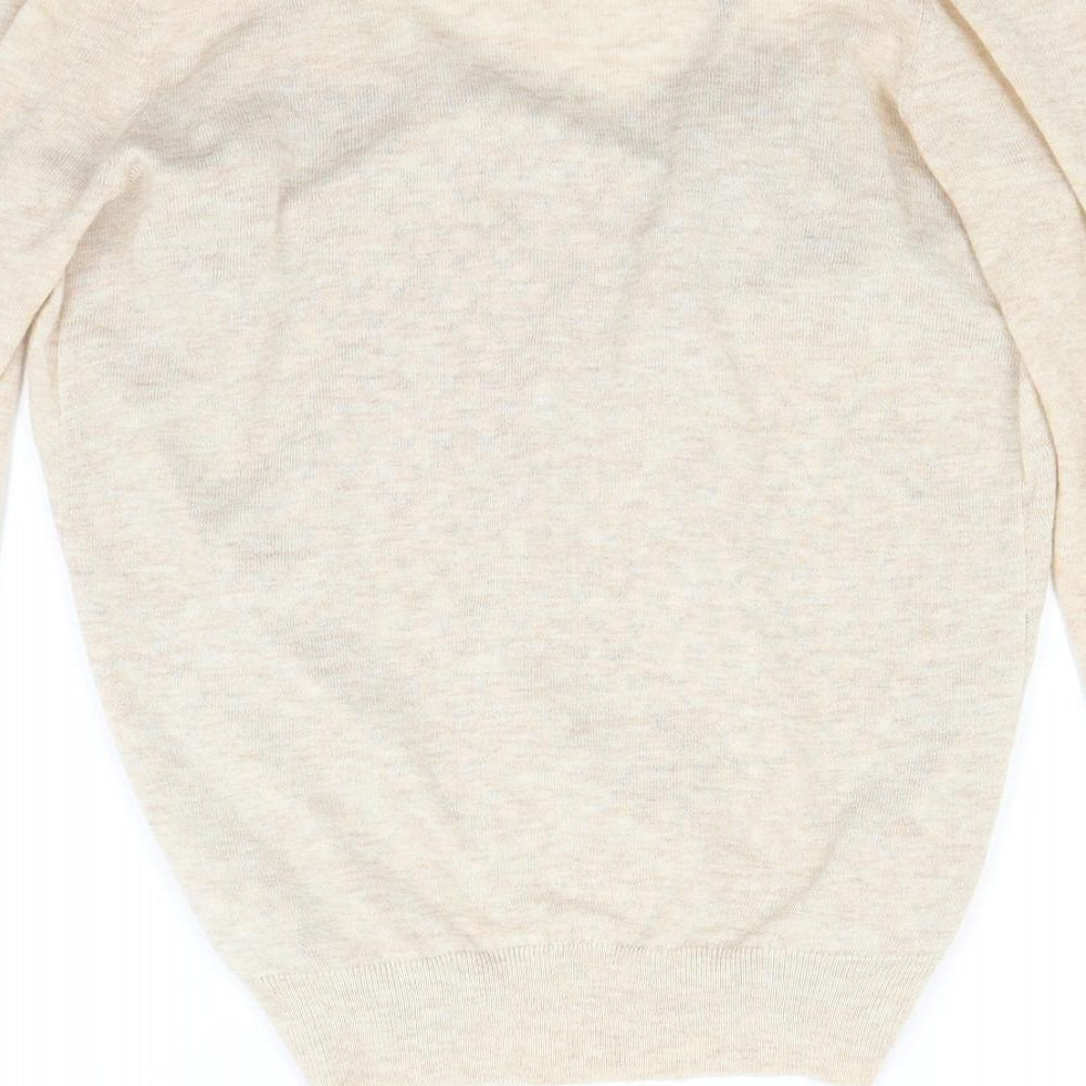 F&F Womens Beige Knit Pullover Jumper Size 6
