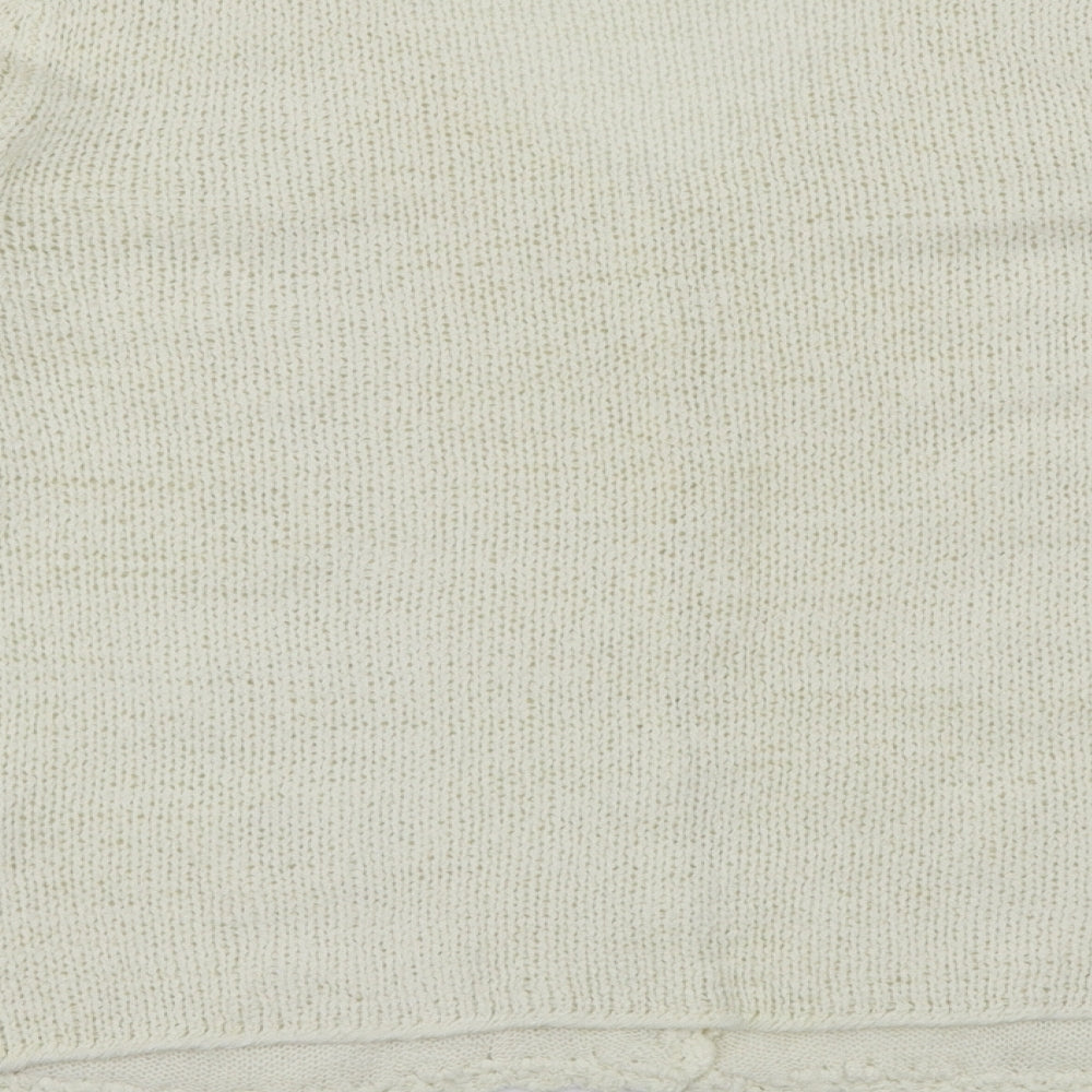 Runa Womens White Cardigan Jumper Size L