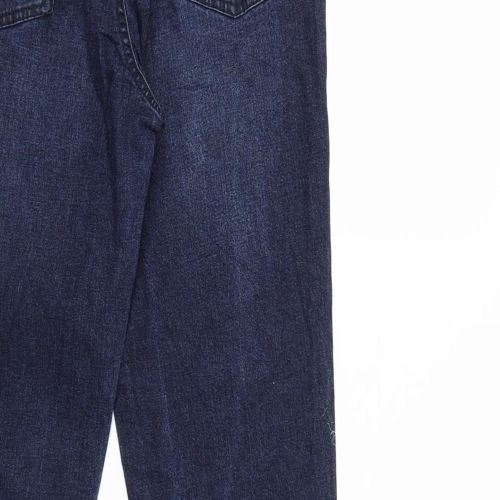 elle nov Womens Blue Denim Straight Jeans Size 30 in L30 in