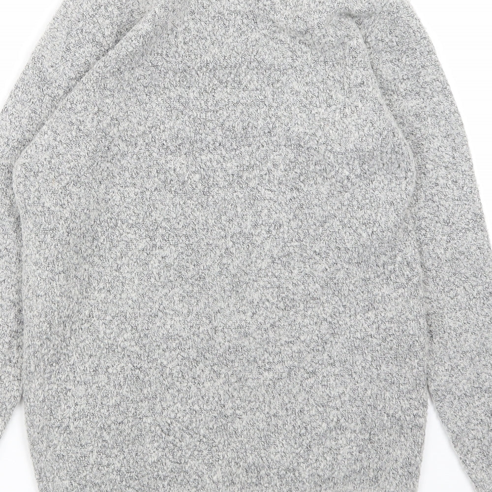 M&Co Womens Grey Basic T-Shirt Size 8