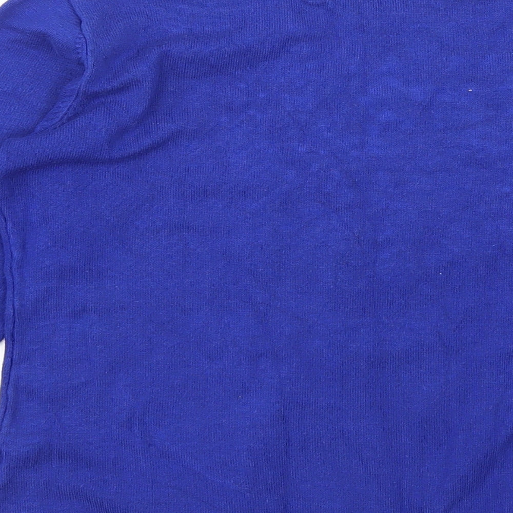 Just Elegance Womens Blue Basic T-Shirt Size S