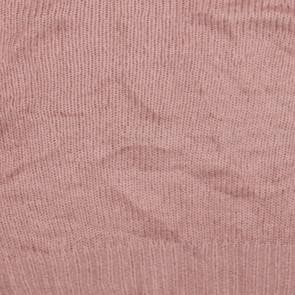New Look Womens Pink Knit Pullover Jumper Size S - Oversized
