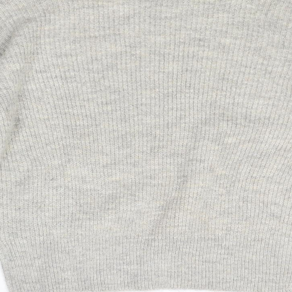 Primark Womens Grey Knit Pullover Jumper Size M - Flared Sleeves