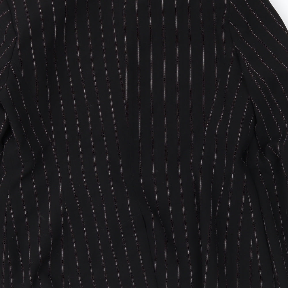 Dorothy Perkins Womens Black Striped Jacket Blazer Size 10