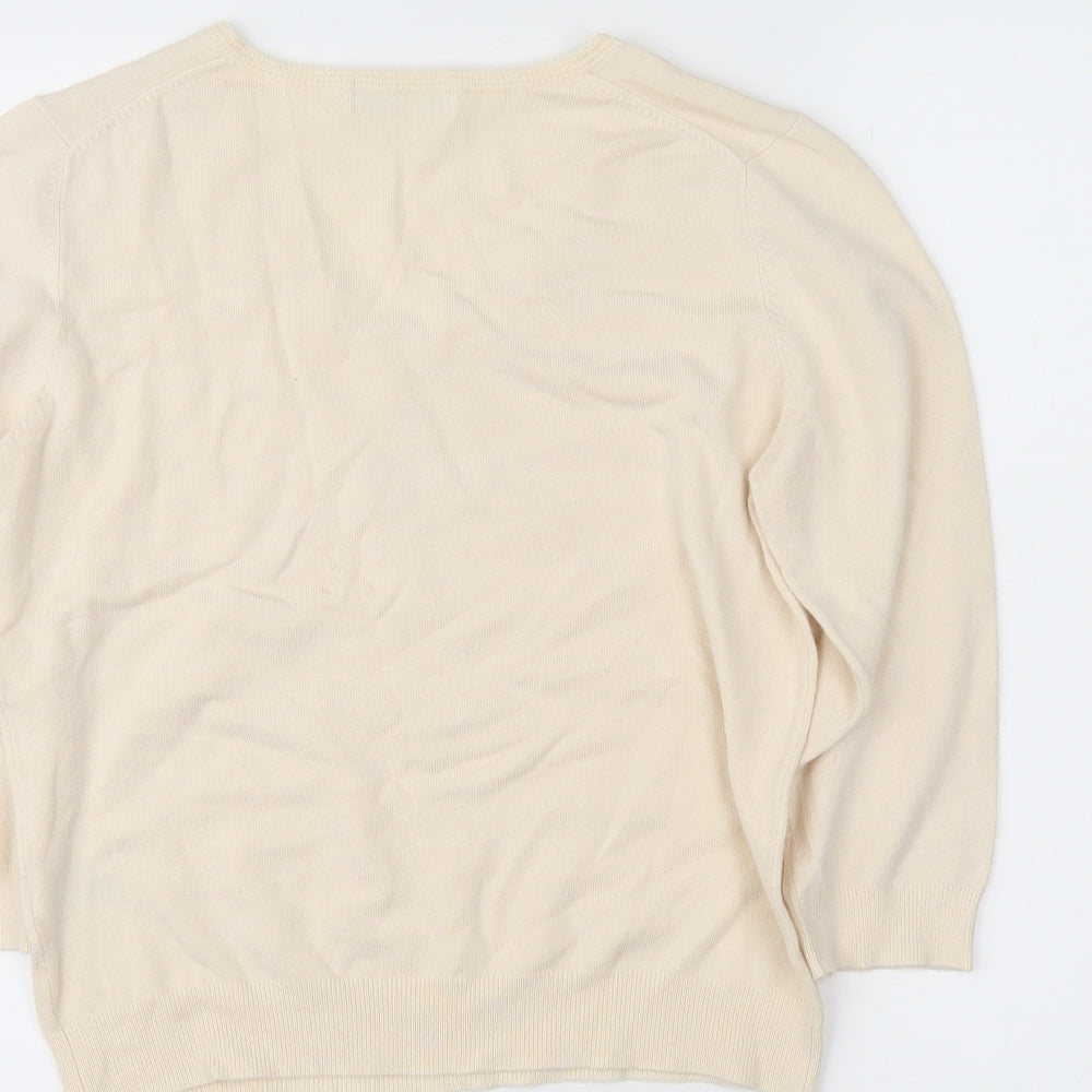 Marks & Spencer Womens Ivory Pullover Jumper Size 14