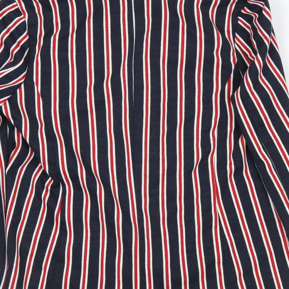 River Island Womens Blue Striped Cardigan Jumper Size 8