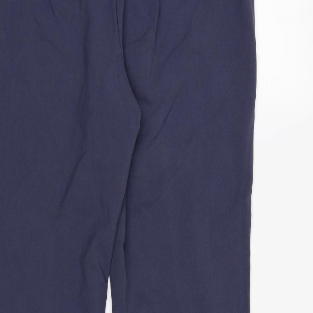 Marks and Spencer Womens Blue Rayon Dress Pants Trousers Size 14 L26 in