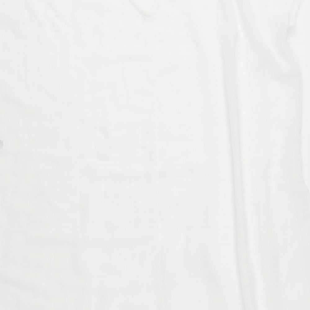 ASOS Womens White Chiffon Tunic Blouse Size 10 - Swim