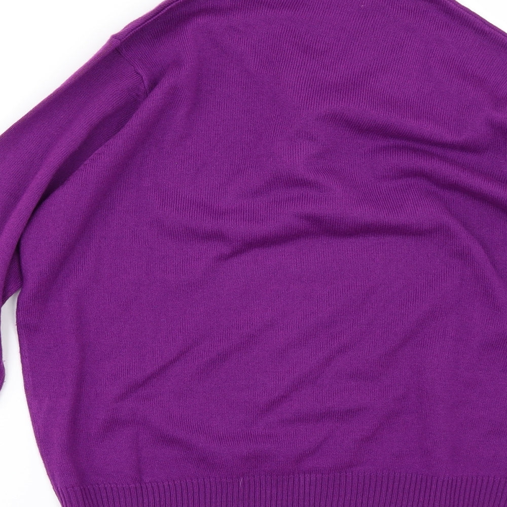 EWM Womens Purple Pullover Jumper Size M