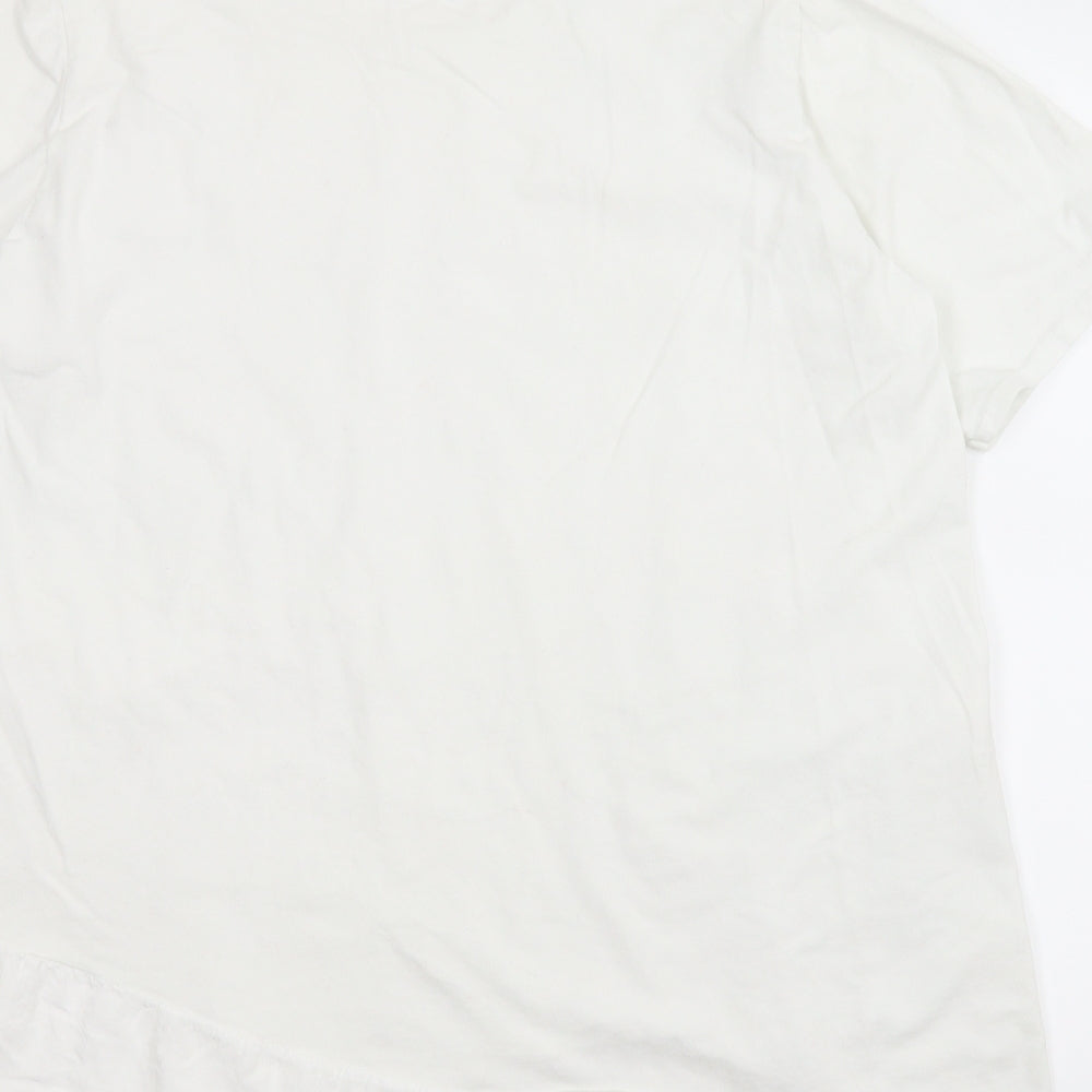 New Collection Womens White Basic Blouse Size L