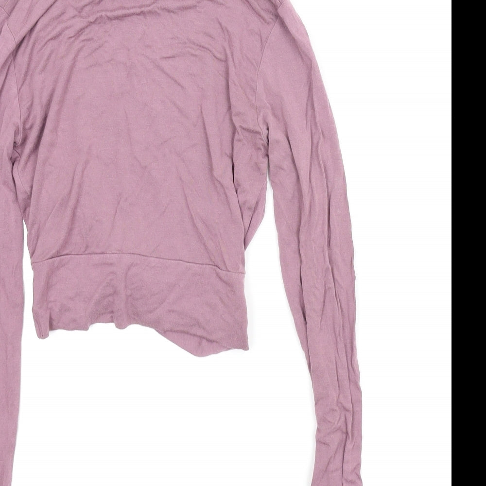 Topshop Womens Purple Cropped Blouse Size 6