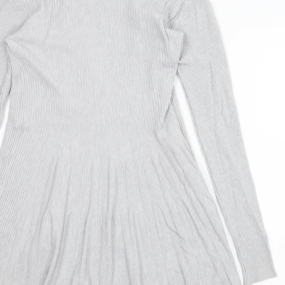 Miracle Womens Grey Cardigan Jumper Size S