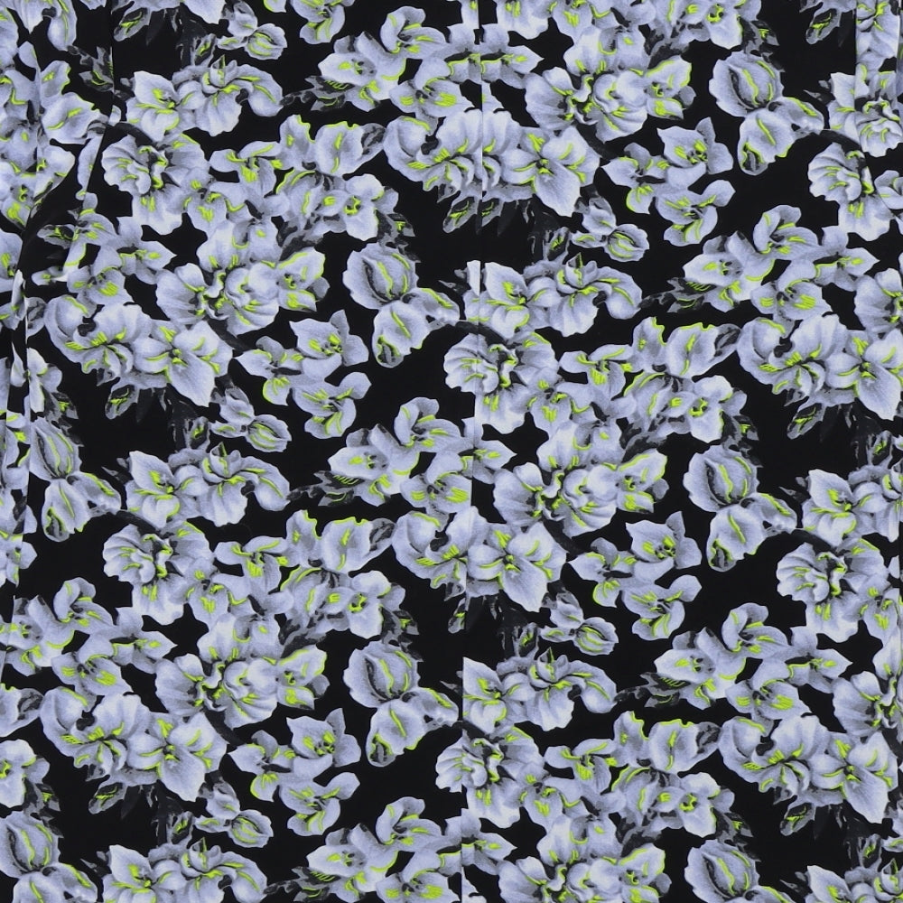 Miss Selfridge Womens Black Floral Jacket Blazer Size 8