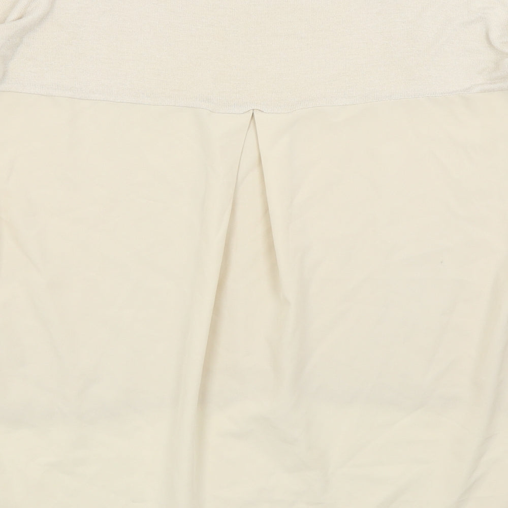 River Island Womens Beige Floral Basic T-Shirt Size 10