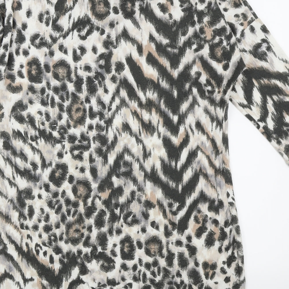 F&F Womens Multicoloured Animal Print Pencil Dress Size 12