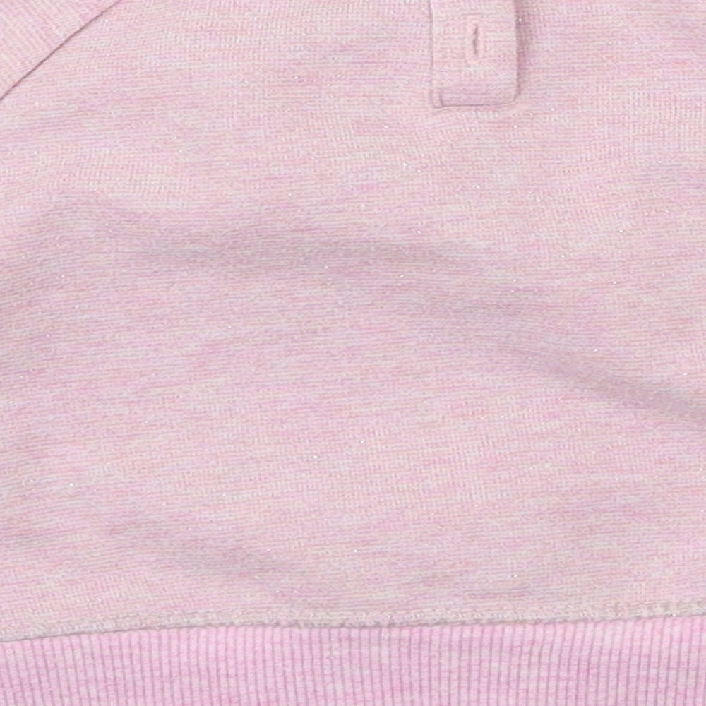 Disney Girls Pink Animal Print Pullover Jumper Size 9-12 Months