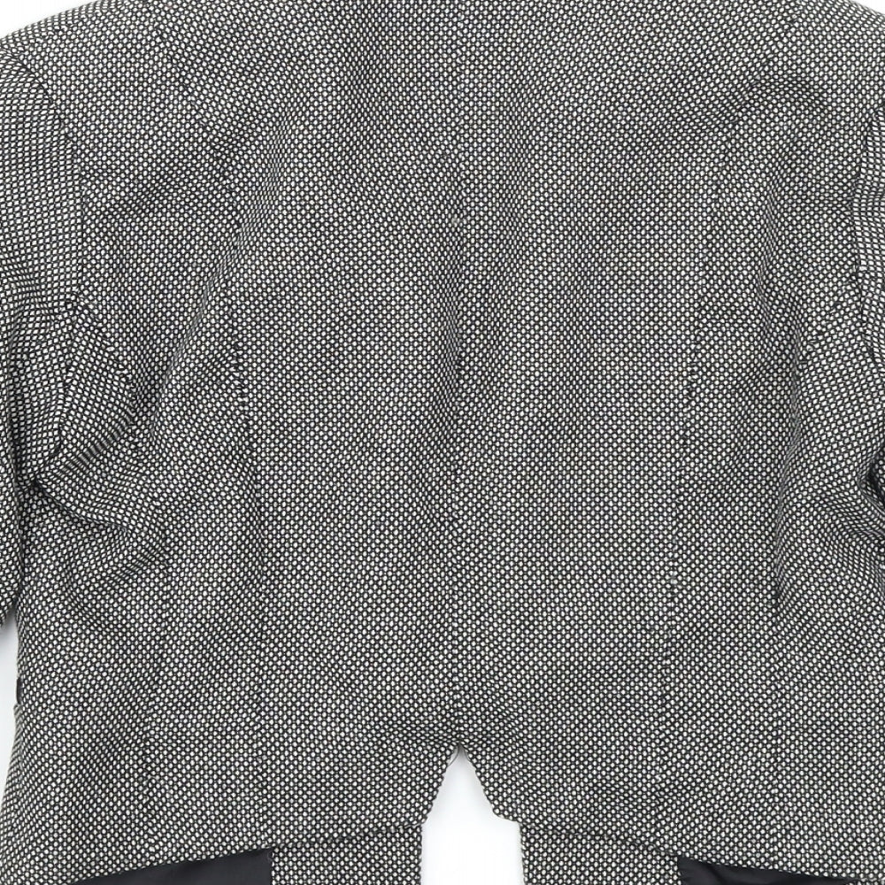 Miss Selfridge Womens Black Check Jacket Blazer Size 8