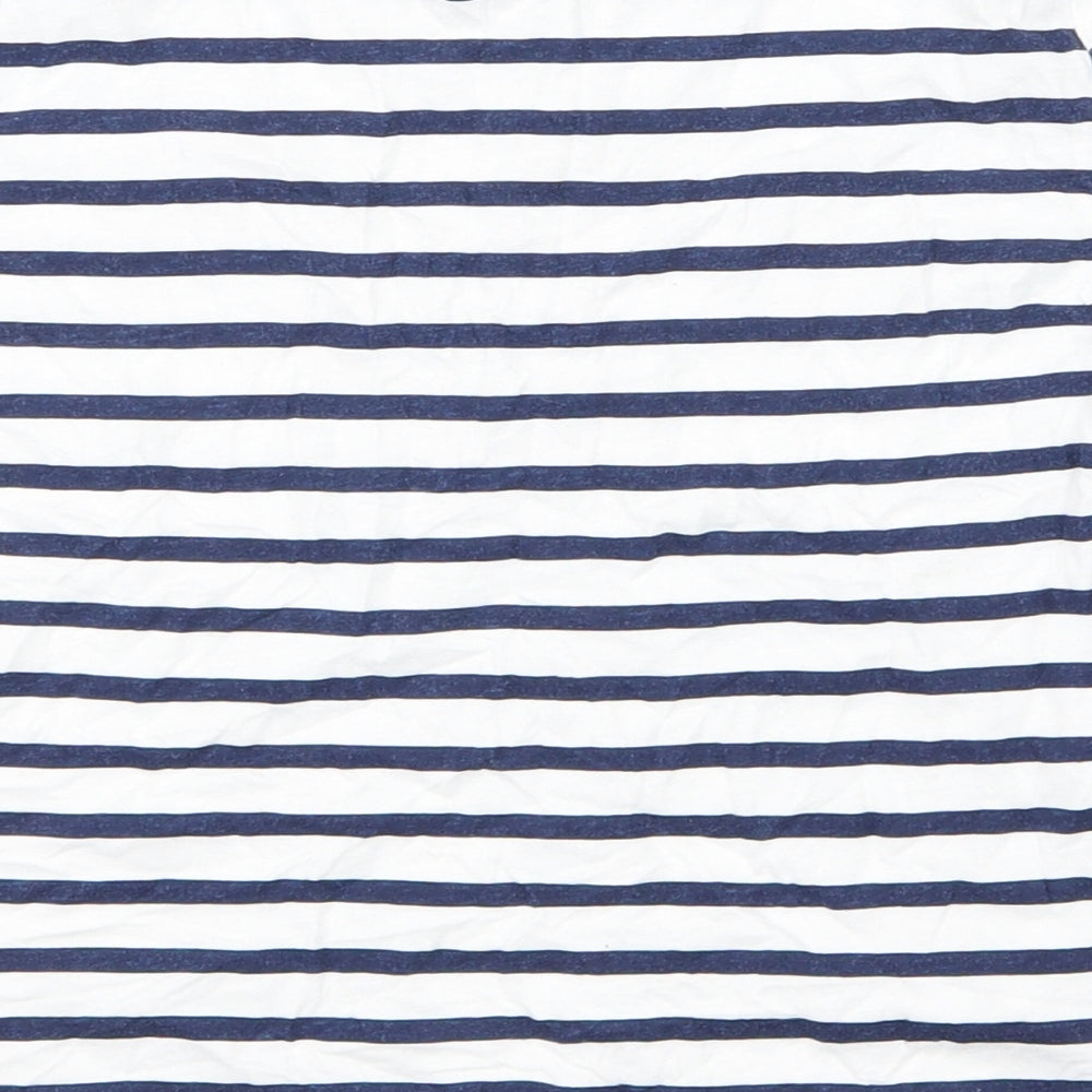 H&M Girls Blue Striped Basic T-Shirt Size 9-10 Years - New York City