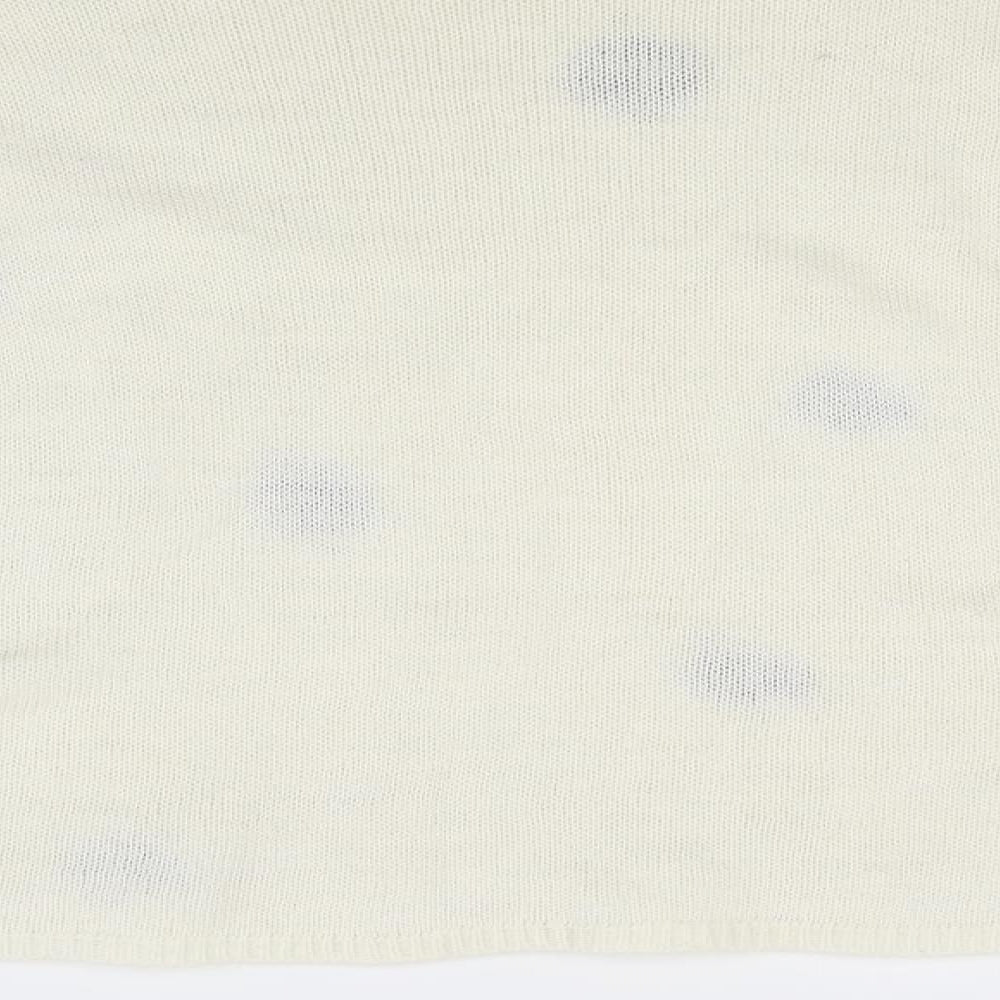 LV clothing Womens White Knit Pullover Jumper Size L