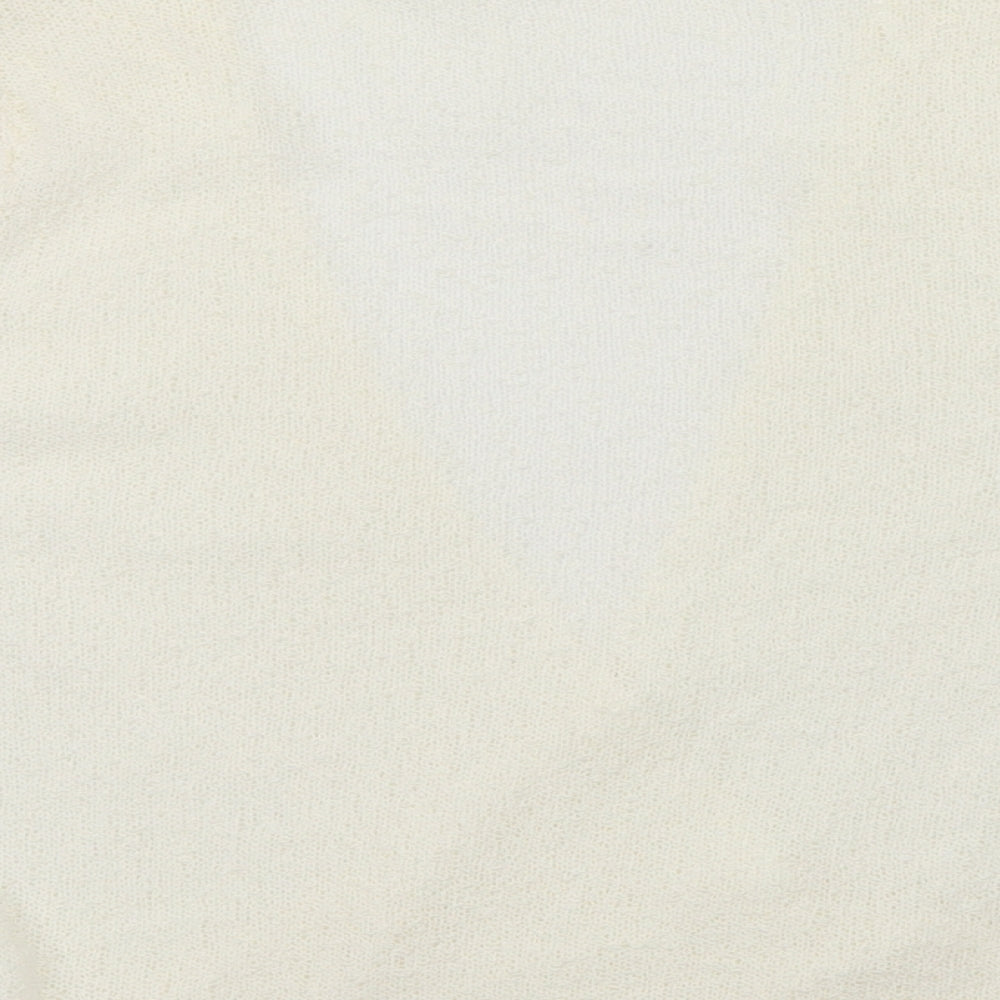 text Womens Ivory Wrap Jumper Size L