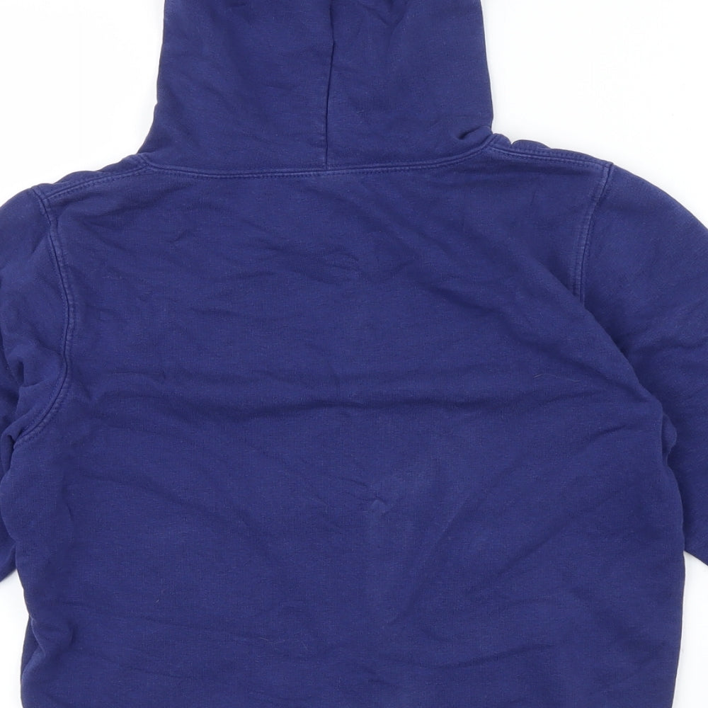 Preworn Girls Blue Pullover Hoodie Size 7-8 Years