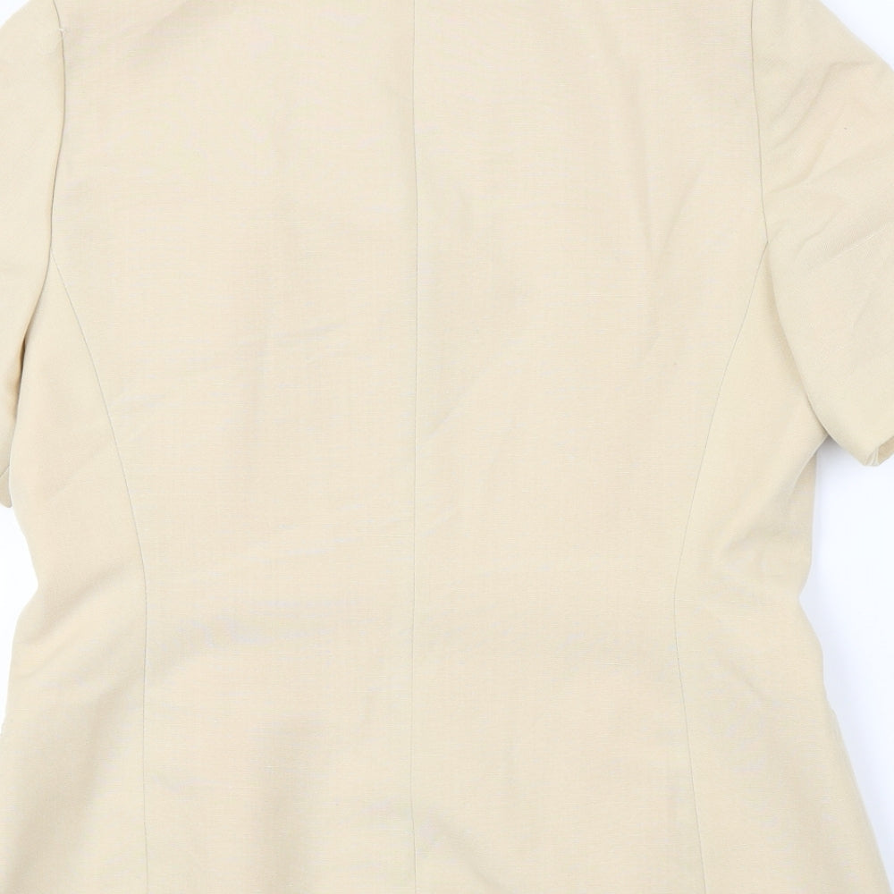 JWF Womens Beige Jacket Blazer Size 12