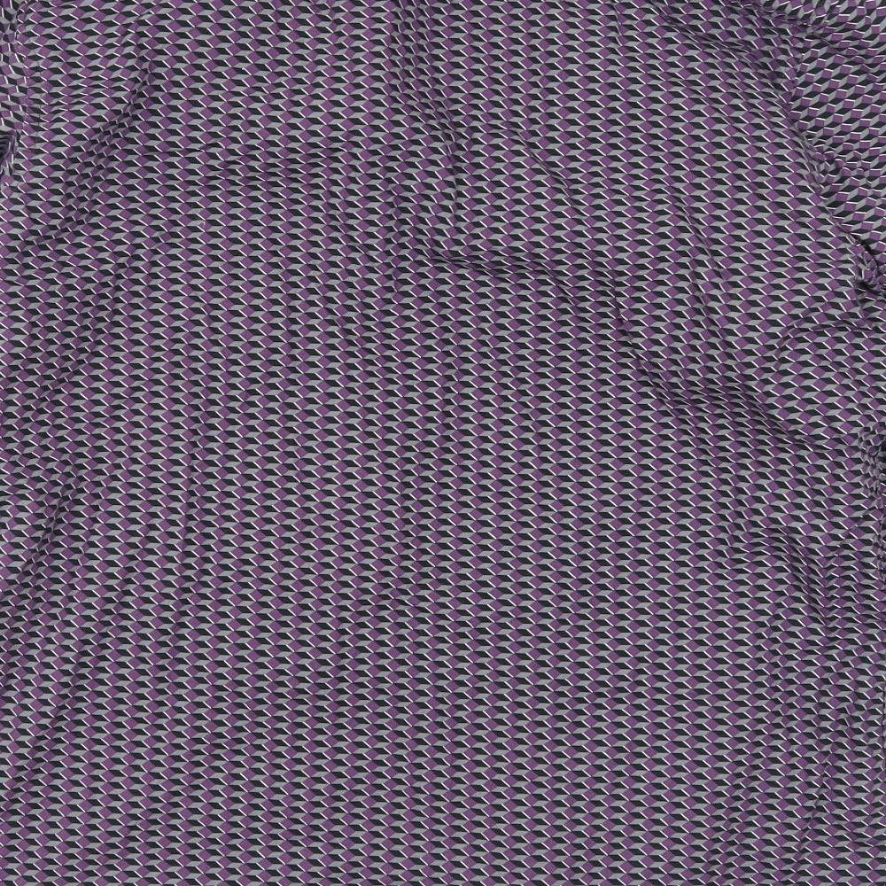 F&F Mens Purple Geometric Button-Up Size M